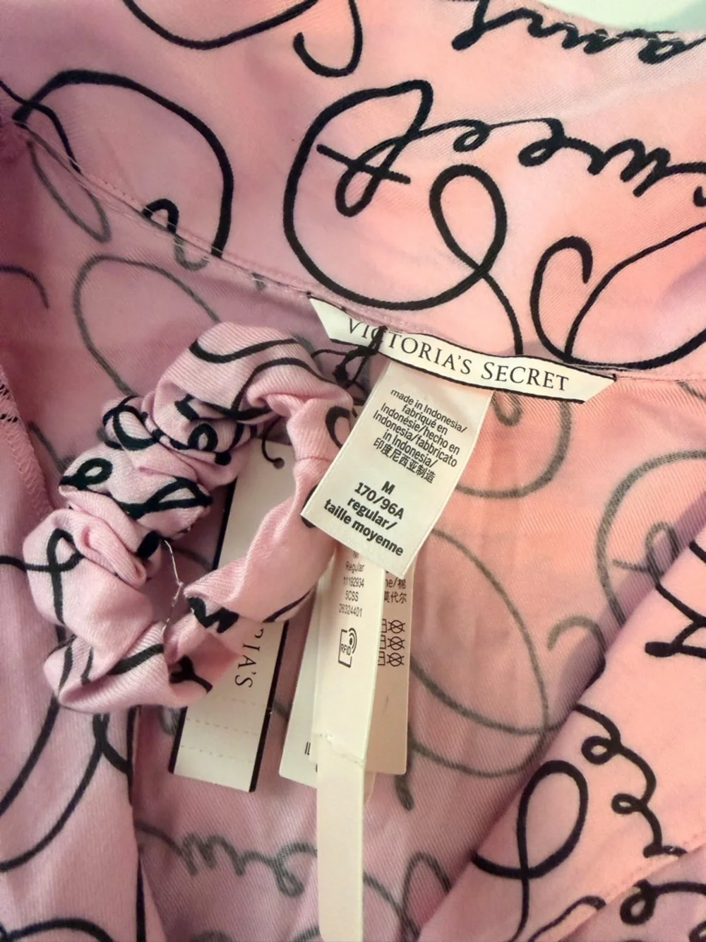 Victoria's Secret Sweet Dreams PJ Top & Scrunchie & Velvet Ruffle Sleep Shorts